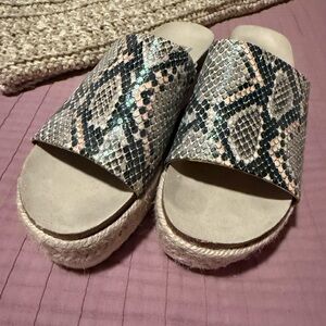 Dolce Vita Snakeskin Platform Sandals